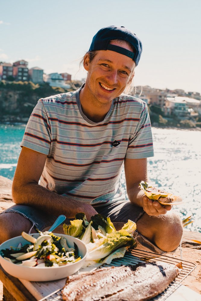 Image of chef Guy Turland for Bondi Beach brekkie bowl segment on Live from Aus. Photo courtesy of Tourism Australia.