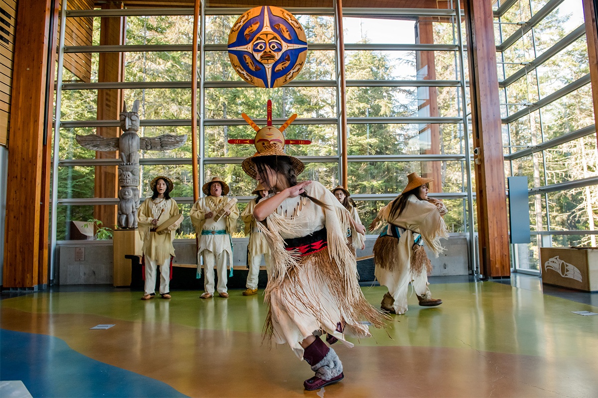 Experiences for incentive travel programs can be found in every part of Canada. Photo here shows dancers at the Squamish Lil'wat Cultural Centre in British Columbia. Photo: Squamish Lil'wat Cultural Centre/Logan Swayze.