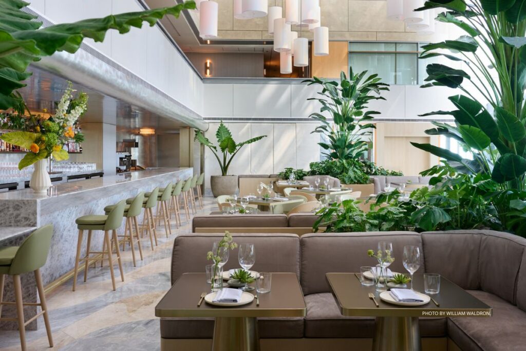 This is an image of part of Adrift Mare, the restaurant in Hotel AKA Brickell. Photo by William Waldron. 