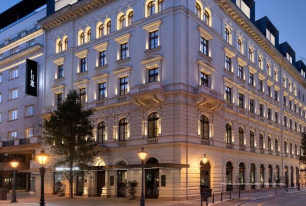 This is an image of the exterior of Dorothea Hotel Budapest, Autograph Collection, which opened in Budapest, Hungary in November 2023. Photo courtesy of Marriott International.