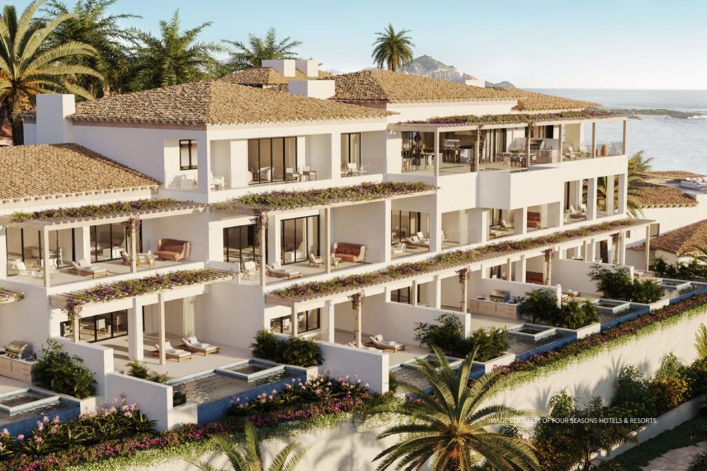 This is an image of the exterior of Four Seasons Resort and Residences Cabo San Lucas at Cabo Del Sol. Image courtesy of Four Seasons Hotels & Resorts.