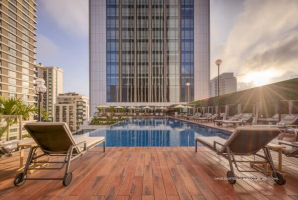 This is an image of the pool at JW Marriott Hotel Nairobi (Kenya), which opened on March 27, 2024. Image courtesy of Marriott International.