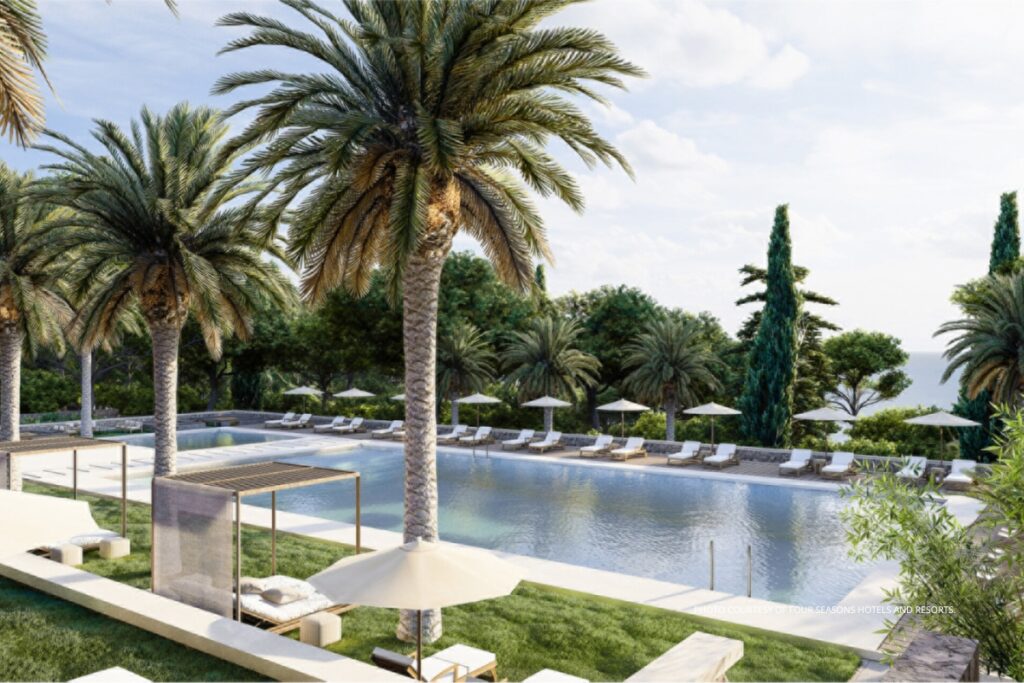 This is an image of a pool at Four Seasons Resort Mallorca at Formentor, opening late August 2024. Photo courtesy of Four Seasons Hotels & Resorts.