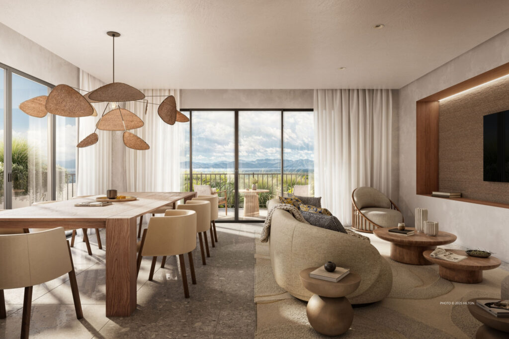 This is a photo of a Suite Living Room, Waldorf Astoria Costa Rica Punta Cacique. Photo © 2025 Hilton.