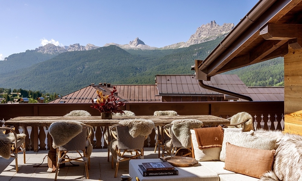 This is an image of suite terrace at Ancora Cortina. Photo courtesy of LHW.