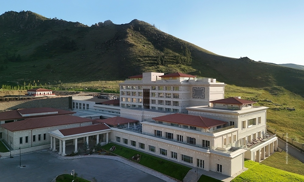 This is an image of the exterior of Ayan Zalaat Hotel & Spa, Ulaanbaatar, Mongolia. Photo courtesy of LHW.