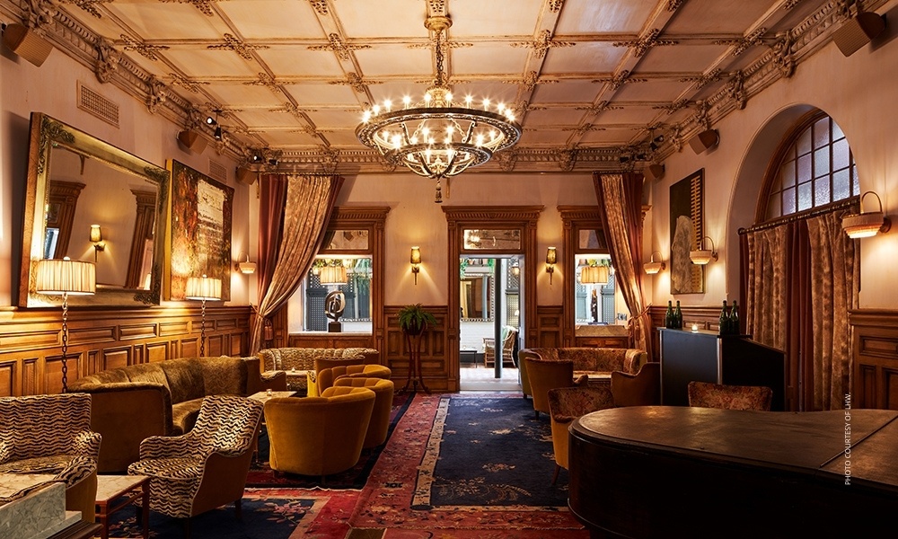 Piano Room, Lobby, The Hotel Chelsea, New York City. Photo courtesy of LHW.