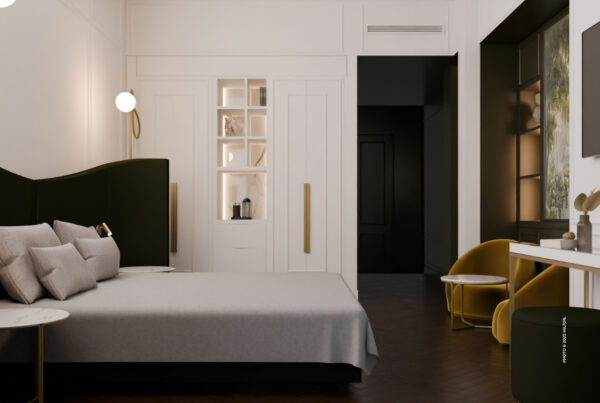This is an image of guestroom in the Majestic Palace Sorrento (Italy), which will join Hilton's Curio Collection portfolio in 2027 following a renovation. Photo © 2025 Hilton.