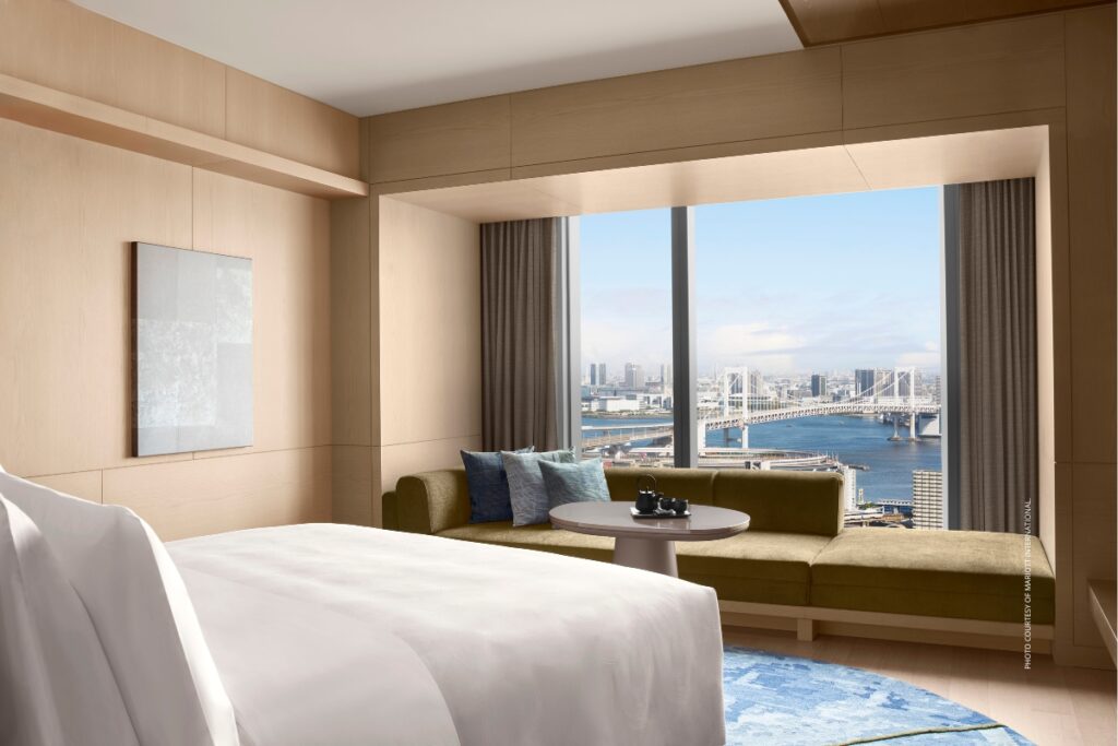 This image shows an Urban Deluxe King Guestroom at JW Marriott Hotel Tokyo. Photo courtesy of Marriott International.