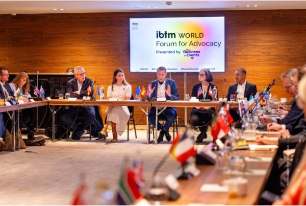 This image shows delegates at the 2025 Forum for Advocacy, held prior to IBTM World 2025. Photo courtesy of IBTM World.
