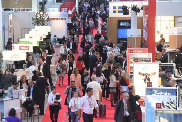 Registration is open for IMEX Frankfurt 2022. Image here shows buyers and suppliers on the show floor at IMEX Frankfurt 2019. Photo courtesy of IMEX Group.