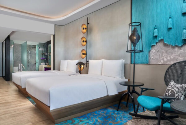 Nusa Dua is home to Renaissance Hotels' second property in Bali. The image here shows a twin deluxe guestroom at the recently-opened resort. Photo is courtesy of Marriott International.