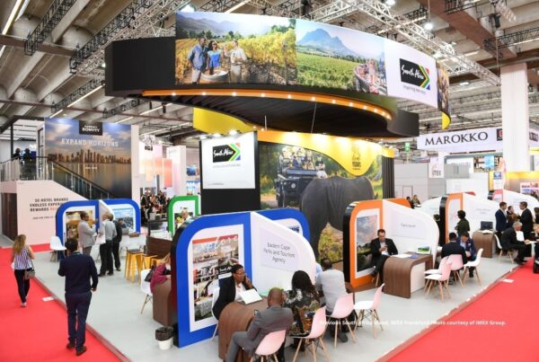 IMEX Frankfurt is back with a strong contingent of exhibitors, including the largest ever African representation. This image is a picture of the South Africa stand from a previous edition of the show. Photo courtesy of IMEX Exhibitions.