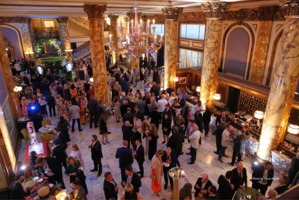 GME 2022: This is an image of the opening night party for Accor's 2022 Global Meeting Exchange, which was held at the Fairmont San Francisco. Photo is by Yavuz Photo.