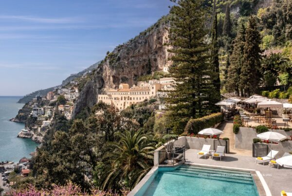 Aerial view, Anantara Convento di Amalfi Grand Hotel, Amalfi, Italy. Photo courtesy of Anantara Hotels, Resorts & Spas.