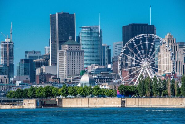 Tourisme Montréal has created two directories with sustainability initiatives for planners and delegates. This is an image of the Montreal waterfront by Guy Banville | Canva.