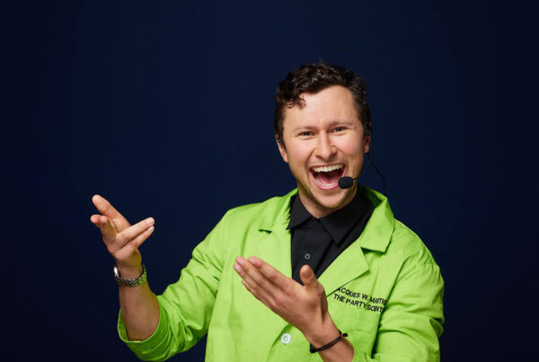This is a photo of The Party Scientist – aka Jacques Martiquet. Photo courtesy of IMEX Group.