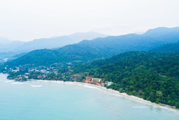 This is an aerial view of Klong Prao Beach at Koh Chang National Park, Thailand. Photo courtesy of IHG Hotels & Resorts.
