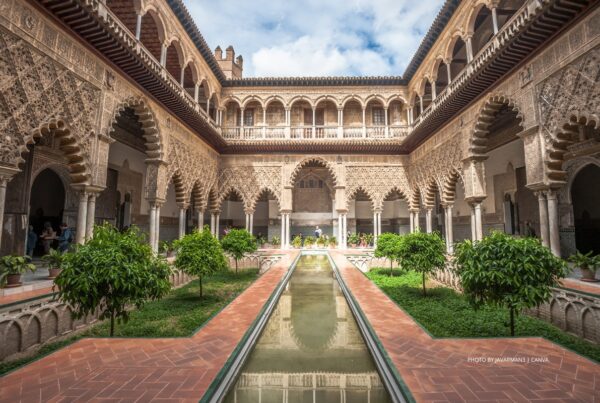 This is a stock image of part of the Royal Alcazar of Seville. Photo by javarman3 | Canva.