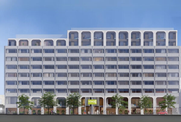 This image is a rendering of Home2 Suites by Hilton Dublin City Centre, which is expected to open in 2025. Rendering © 2024 Hilton.