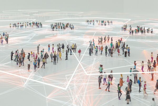 This is a stock image depicting networking and technology. It is used as art with a press release on the unveiling of ICCAUni, an initiative to connect academic institutions with the business events industry. Photo by gremlin | Canva.