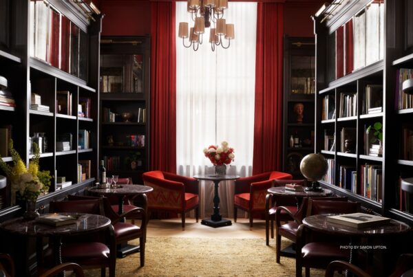 This is an image of the Bow Library in NoMad London. Photo by Simon Upton.