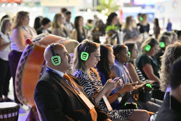 This is an image of attendees at a learning session held during IMEX America 2024. Photo courtesy of IMEX Group.