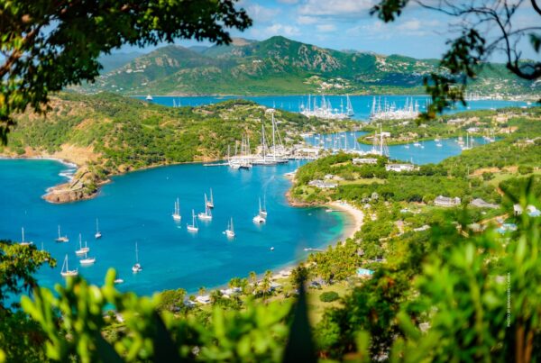 This image is a stock photo of English Harbour and Nelson's Dockyard in Antigua. Photo by mbrand85 | Canva.